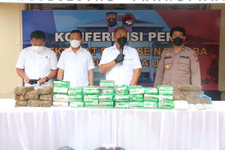 Amankan 14 Pelaku, Polda Sumut Sita 30 Kg Sabu dan 10 Kg Ganja