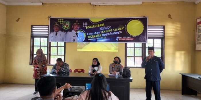 Polsek Tuntungan Berikan Penyuluhan Bahaya Narkoba Kepada Karang Taruna Tanjung Selamat 