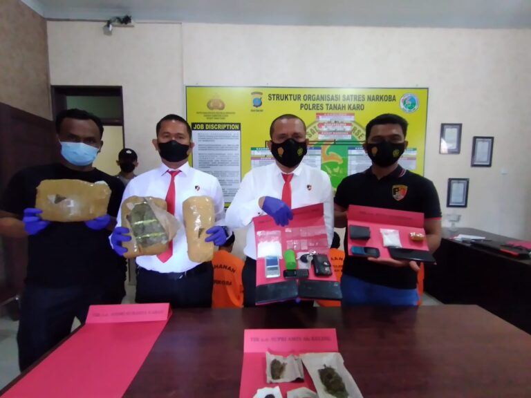 Selama Sepekan, Polres Tanah Karo Amankan Ribuan Gram Ganja dan Sabu