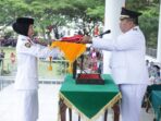 Upacara Penurunan Bendera Merah Putih HUT ke-77 RI