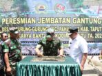 Danrem 023/KS Kolonel Inf Dody Triwinarto Resmikan Jembatan Gantung Karya Bhakti TNI