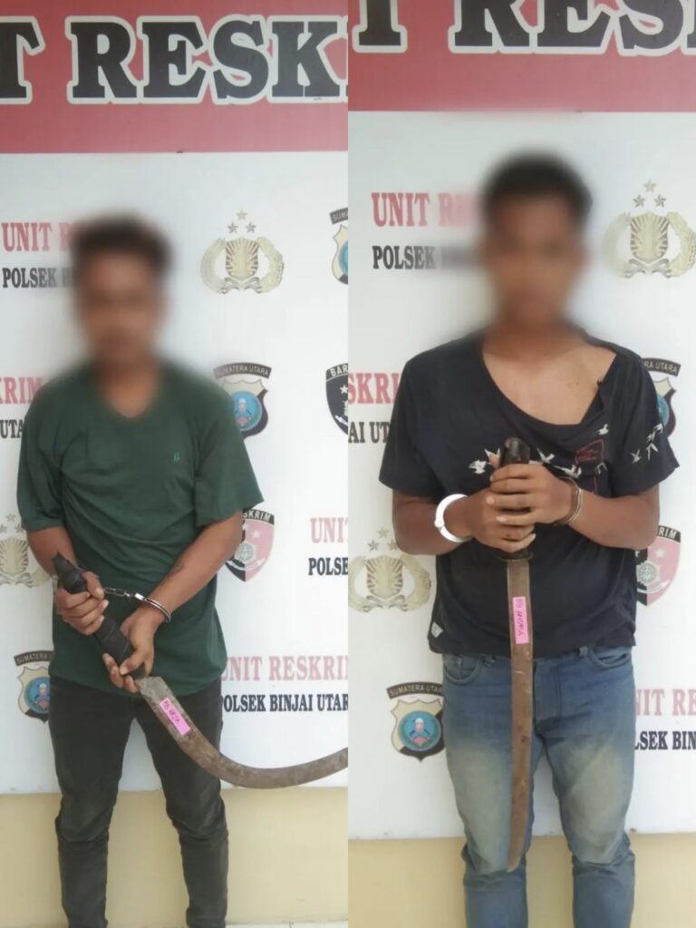 Polres Binjai Ringkus Geng Motor Membawa Senjata Tajam