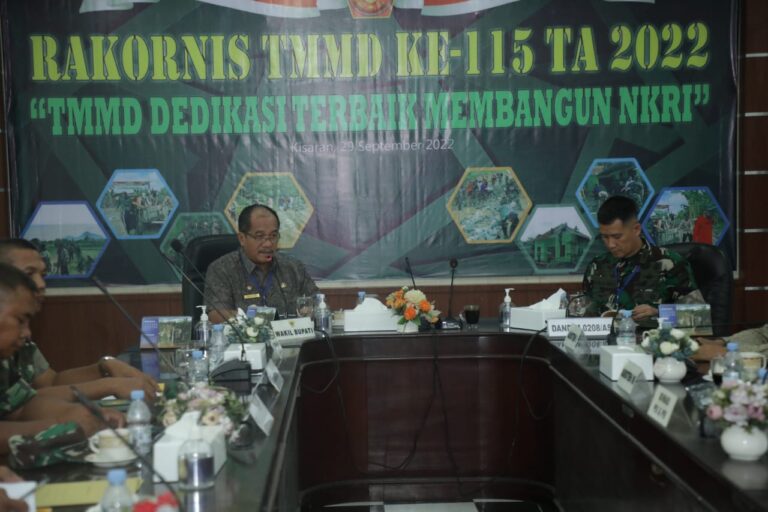 Wabup Asahan Ikuti Rakornis TMMD ke -115 Secara Virtual