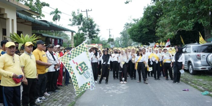 Wabup Asahan Lepas Gerak Jalan Sehat Gebyar HUT ke 58 Partai Golkar