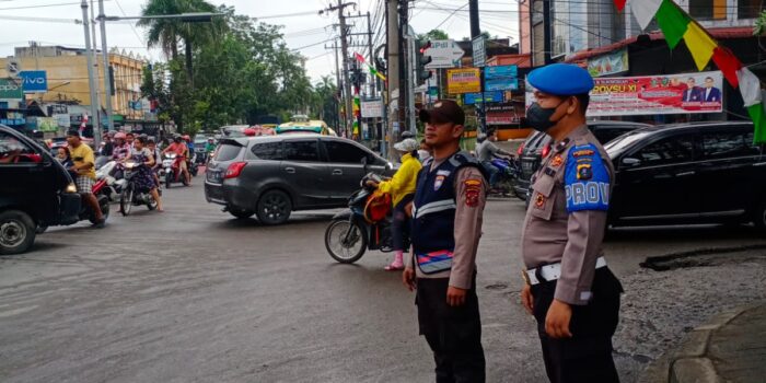 Pos Pagi di Simpang Perumnas Simalingkar Wujudkan Kamseltibcar Lantas