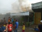 Tiga Rumah Terbakar Dipajak kerang kelurahan Tanjung Tiram 