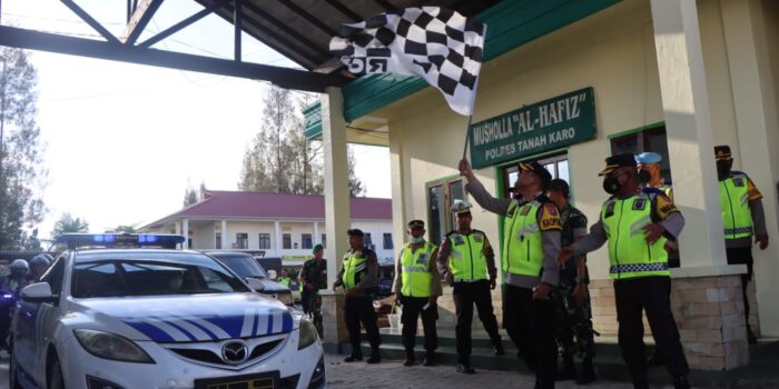 Jelang Malam Tahun Baru, Polres Tanah Karo bersama Kodim 0205 TK dan Pemda Karo Patroli Skala Besar