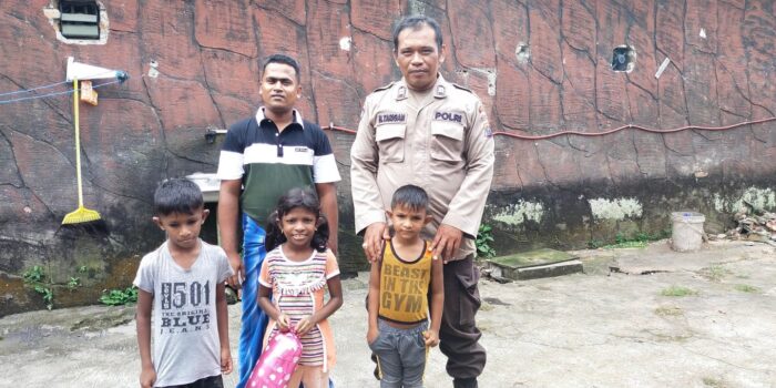 Polsek Medan Tuntungan Sambang Warga Pengungsi Imigran