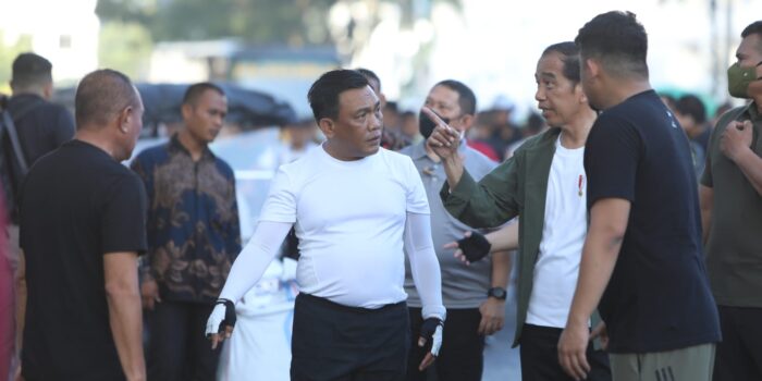 Kapolda Sumut Dengar Arahan Presiden RI Saat Tinjau Pembangunan Kota Medan