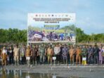 Bupati Asahan Ikuti Penanaman Mangrove Nasional