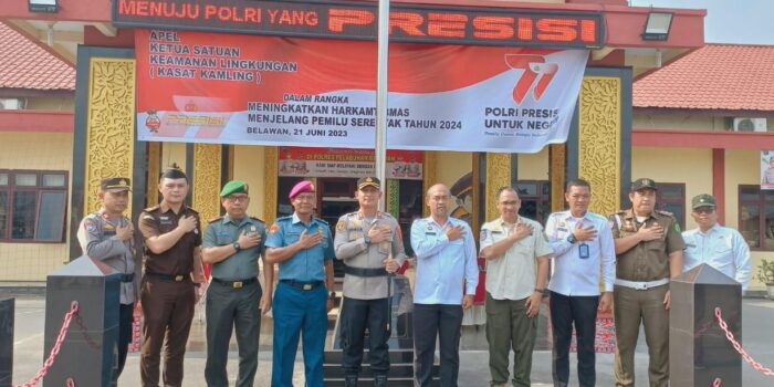 Karutan Labuhan Deli Beserta Jajaran Ikuti Apel Kasatkamling Sambut Pemilu 2024