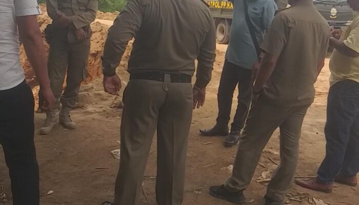 Personil Satpol PP Sergai di Marahi Bapak Baju Biru di Lokasi Galian C