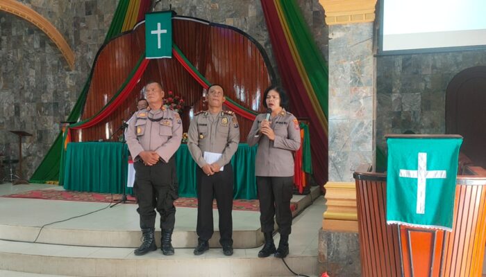 Gelar Minggu Kasih Polres PSP perkenalkan program “SANTABI” ke warga Jemaat Gereja