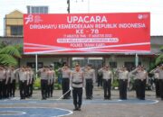 Jajaran Polres Tanah Karo Gelar Upacara Memperingati Hari Kemerdekaan Republik Indonesia Ke 78