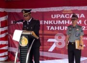 Pelaksanaan Upacara HDKD ke-78 Tahun 2023 pada Lapas Kelas II A Labuhan Ruku Kanwil Kemenkumham Sumut