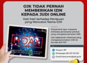 OJK Memerintahkan Bank Untuk Memblokir Rekening Yang Terlibat Dalam Kegiatan Judi Online