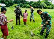 Satgas Yonif 122/TS Pos Pitewi Berikan Sosialisasi Penghijauan Kepada Anak-anak Sejak di Bangku SD YPPK Pikere Papua