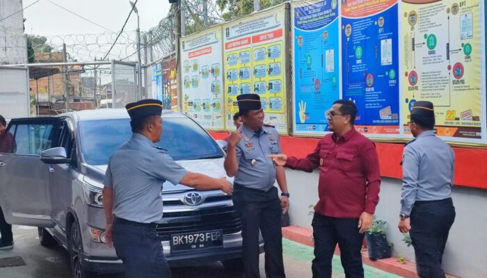 Karutan Kabanjahe Chandra Syahputra Tarigan SH MH Sambut Kadivpas Kemenkumham Sumatera Utara Rudy Fernando Sianturi 