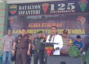 Bersama Dandim 0205/TK Letkol Inf Ahmad Afriyan Rangkuti, Wakil Bupati Karo Hadiri HUT Yonif 125/Si”Mbisa 59