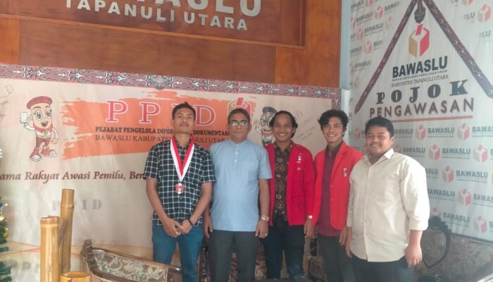 Audiensi ke Bawaslu Taput, DPC GMNI Taput Siap Kawal Pemilu 2024