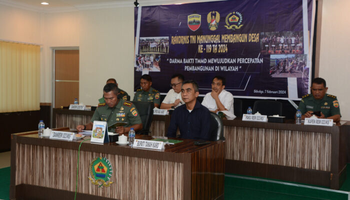 Wakil Bupati Karo Theopilus Ginting Hadiri Giat Rakornis Bersama Danrem 023/KS Kolonel Inf Lukman Hakim