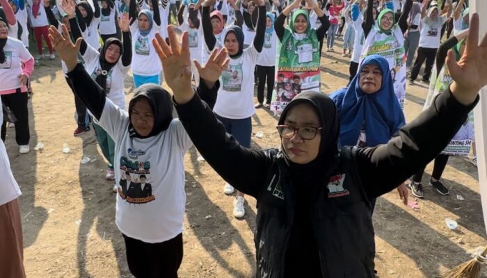 Afrida Ginting Caleg DPRD Kota Medan  Senam Sehat Bersama Ratusan Masyarakat Medan Maimun