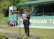 Penjabat Bupati Tapanuli Utara Memimpin Upacara Hari Pendidikan Nasional di Lapangan Tangsi Tarutung