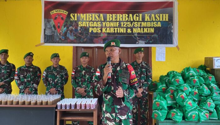 Minggu Berkat, Ini Dilakukan Satgas Yonif 125/SMB