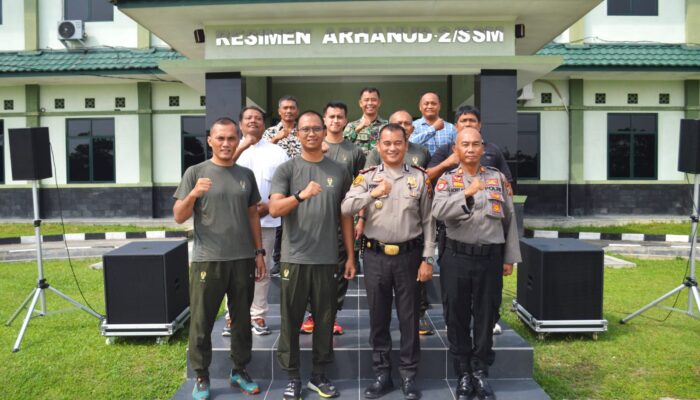 Polsek Pancur Batu Kunjungi Markas Resimen Arhanud-2/SSM untuk Membangun Sinergi TNI-Polri