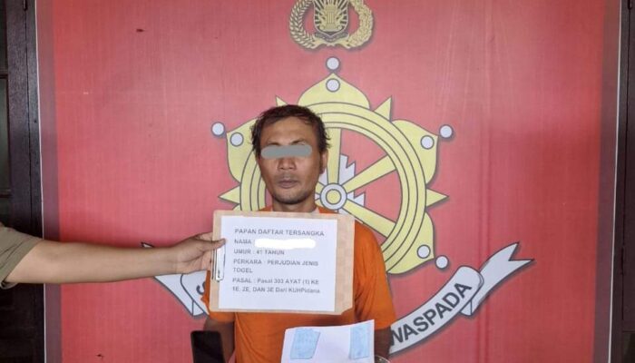 Berantas Judi Togel, Sat Reskrim Polres Dairi Ringkus Seorang Tersangka