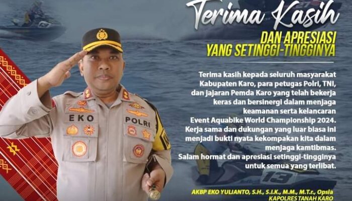 Aquabike Champion 2024 Berjalan Aman, Ini Kata Kapolres Karo