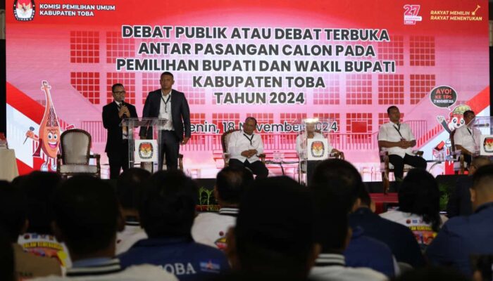 Debat Publik Pilbub Toba Berjalan Lancar, Pjs Bupati Toba Apresiasi KPUD dan Ketiga Paslon