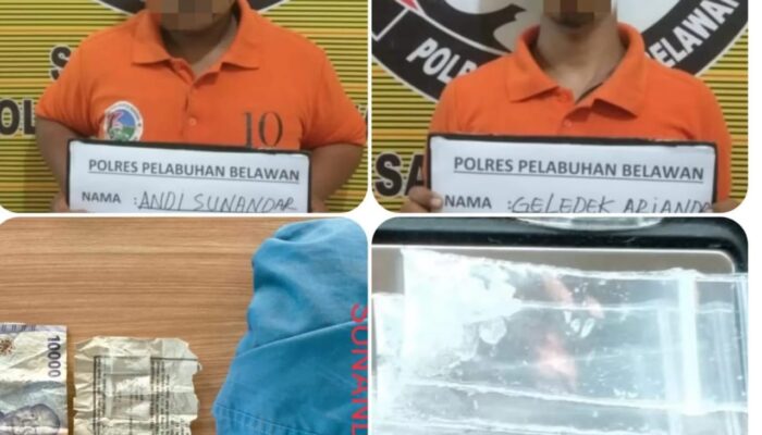 Operasi Narkoba! Sat Narkoba Polres Belawan Ciduk 2 Pelaku di Desa Manunggal