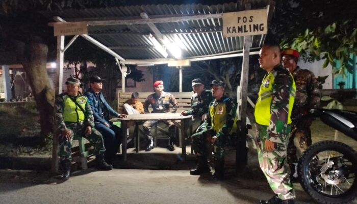 Patroli Pos Kamling Koramil 07/PB, Wujud Sinergi TNI dan Warga Jaga Kamtibmas