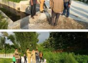 Bupati Karo Antonius Ginting meninjau pembangunan drainase di Kecamatan Tigapanah