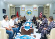 Kapolres Pelabuhan Belawan AKBP Rosef Efendi saat silaturahmi di Mako Kodaeral I Belawan