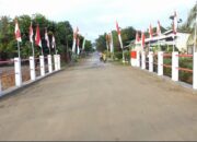 Jembatan Armco di Desa Sei Litur Tasik, Sawit Seberang, Langkat, kembali difungsikan pascabanjir