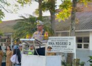 Satlantas Polres Tanah Karo sosialisasi keselamatan lalu lintas di SMAN 2 Kabanjahe