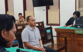 Mantan anggota Polda Sumut menjalani sidang kasus pemerasan proyek SMKN di Pengadilan Medan