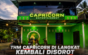 Bangunan THM Capricorn di Kecamatan Selesai, Kabupaten Langkat, yang menjadi sorotan masyarakat terkait operasional dan perkembangan proses hukum pemiliknya.