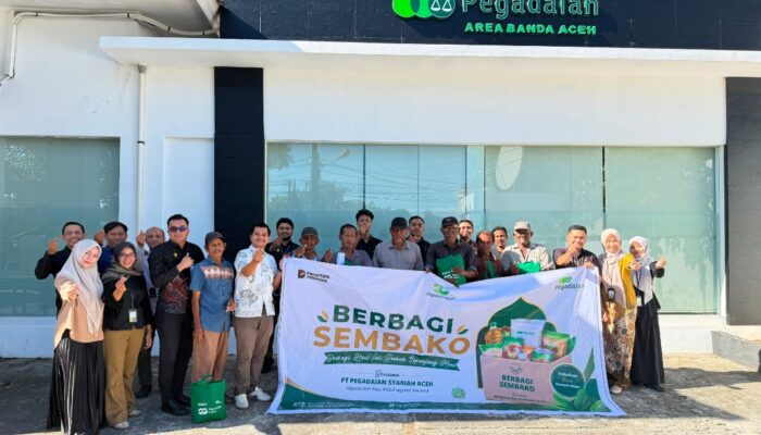 Pegadaian Syariah Area Aceh Hadirkan Kebahagiaan Lewat Program Berbagi 150 Paket Sembako