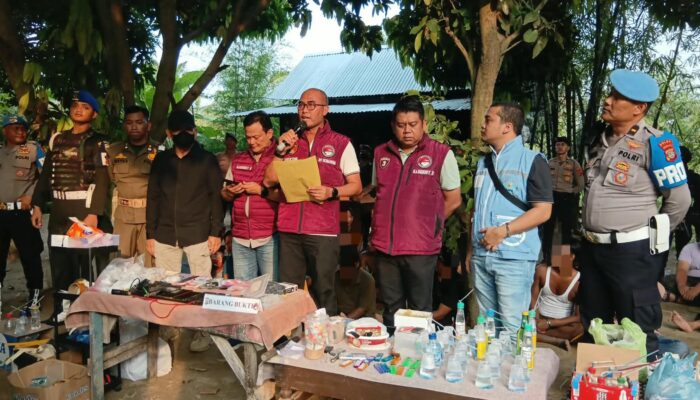 Polda Sumut Gerebek Lokasi Narkoba di Percut Sei Tuan, 37 Orang Diamankan